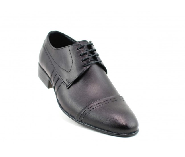 Pantofi barbati eleganti, negri din piele naturala - 032NBOX