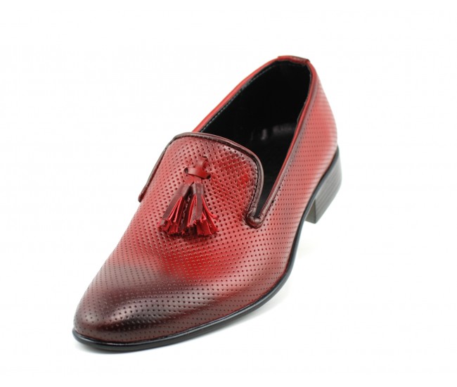 Pantofi barbati eleganti, rosii din piele naturala - 036RED