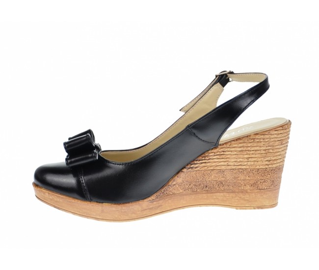 Pantofi dama, din piele naturala, cu platforme de 7cm - S100N
