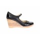 Pantofi dama casual din piele naturala  neagra - P104B