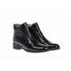 Botine dama bleumarin din piele naturala, croco - NA316N