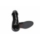 Oferta marimea 37 -  Botine dama, negre, model casual-elegant, din piele naturala lacuita,croco - LNA316N