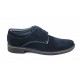 Oferta marimea 37, 39, 40, 41, 42, 43, 45 -Pantofi barbati casual, eleganti din piele naturala intoarsa bleumarin - LPAVELBLM