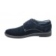 Oferta marimea 37, 39, 40, 41, 42, 43, 45 -Pantofi barbati casual, eleganti din piele naturala intoarsa bleumarin - LPAVELBLM