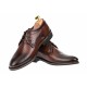 Pantofi barbati maro, eleganti din piele naturala perforata - 027M