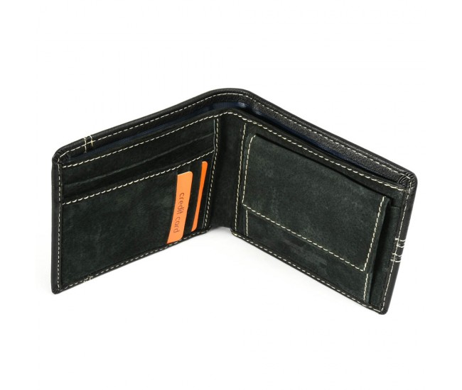 Portofel negru, pentru barbati, din piele naturala, E-4450-23 Portofel negru, pentru barbati, din piele naturala, E-4450-23