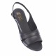 Oferta marimea 36 - Sandale dama, casual, negre,din piele naturala, cu platforma de 4 cm - LELION42N