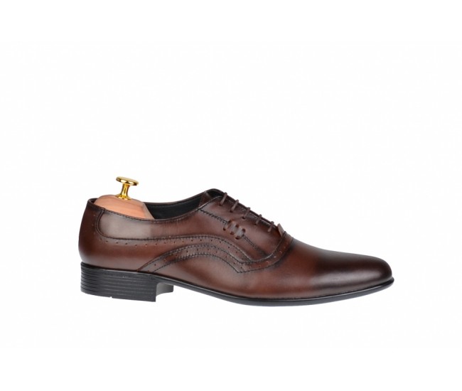 Pantofi Barbati Office, Eleganti, din Piele Naturala, Maro, CIUCALETI SHOES