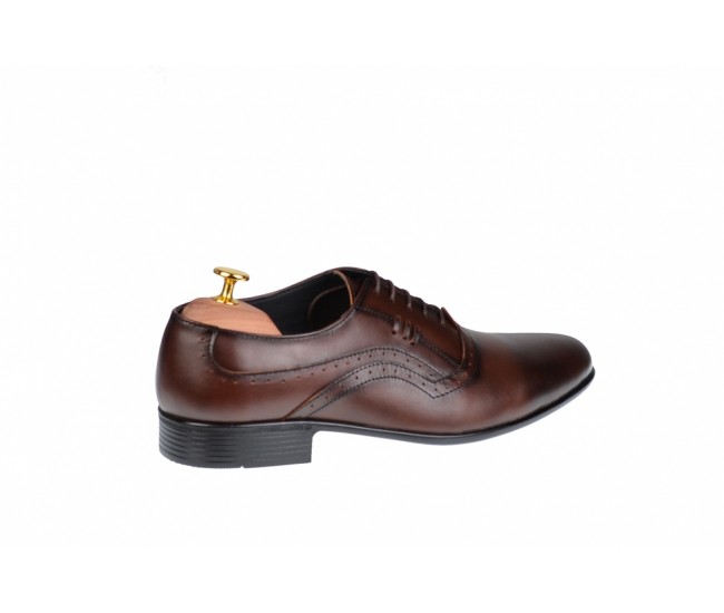 Pantofi Barbati Office, Eleganti, din Piele Naturala, Maro, CIUCALETI SHOES