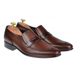 Pantofi barbati office eleganti din piele naturala maro Elion ELY13M