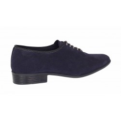 Pantofi eleganti barbati din piele naturala antilopa - Enzo Bleumarin Velur