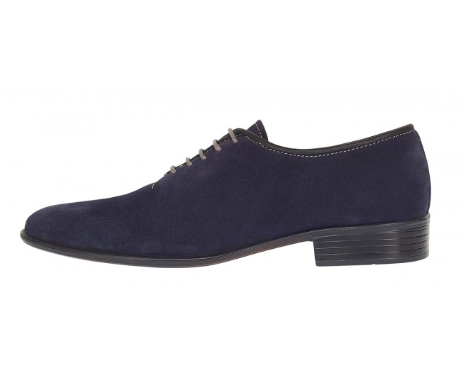 Pantofi eleganti barbati din piele naturala antilopa - Enzo Bleumarin Velur
