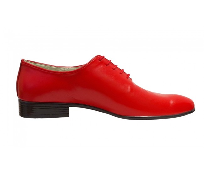 Pantofi barbati eleganti, din piele naturala, rosu, Enzo Class - GKR