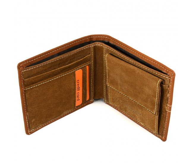 Portofel maro, pentru barbati, din piele naturala, F-4450-19 Portofel maro, pentru barbati, din piele naturala, F-4450-19