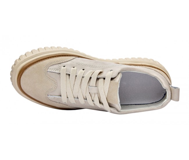 Pantofi dama casual din piele naturala Bej - Medina GSK3013B