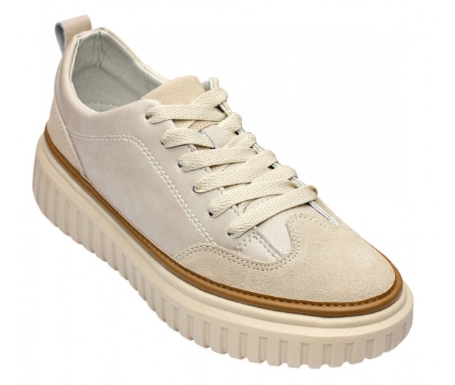 Pantofi dama casual din piele naturala Bej - Medina GSK3013B