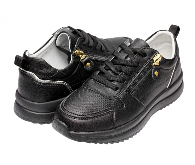 Pantofi dama casual din piele naturala - Abha Negru GSK3021N
