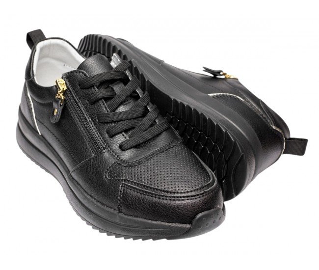 Pantofi dama casual din piele naturala - Abha Negru GSK3021N