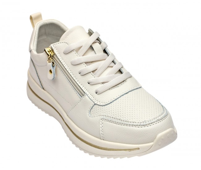 Pantofi dama casual din piele naturala - Abha Bej GSK3023B