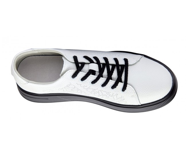 Pantofi dama casual din piele naturala - Aisha Alb GSK3032A