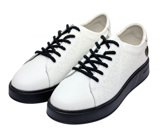 Pantofi dama casual din piele naturala - Aisha Alb GSK3032A