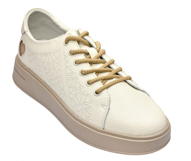 Pantofi dama casual din piele naturala - Aisha Bej Late GSK3033B