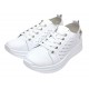Pantofi dama casual din piele naturala cu perforatii - Latiffa Alb GSK3052A