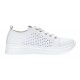 Pantofi dama casual din piele naturala cu perforatii - Latiffa Alb GSK3052A