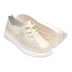 Pantofi dama casual din piele naturala cu perforatii - Karen Bej Late GSKFL9573B