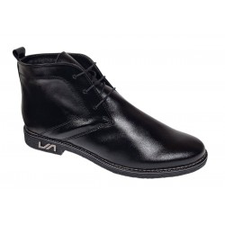 Ghete dama negre casual din piele naturala - G01NBOXN
