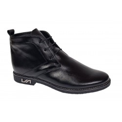 Ghete dama negre casual din piele naturala - G01NBOXN