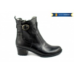 Ghete dama casual din piele naturala - Ghete de iarna cu fermoar - G216N