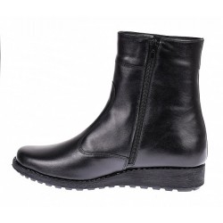 Ghete dama orto negre din piele naturala imblanite G964N