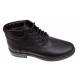 Ghete barbati casual negre din piele naturala imblanite GB101N