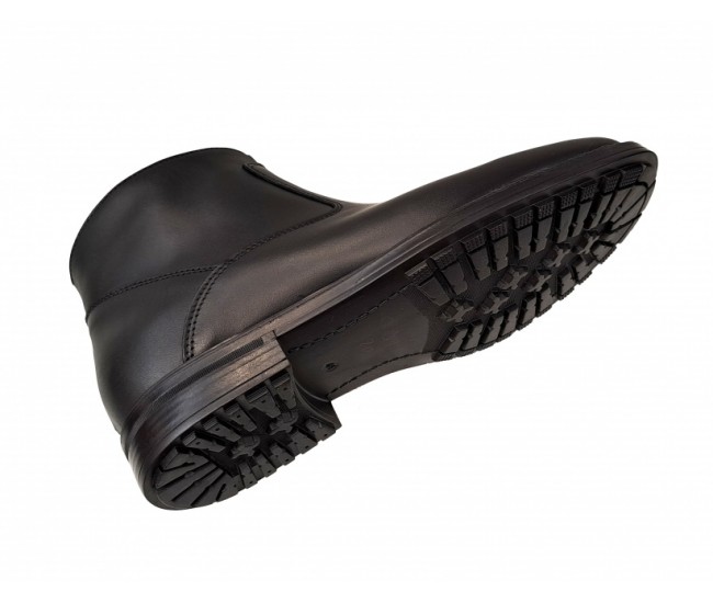 Ghete barbati casual elegante din piele naturala imblanite Negru GB120N