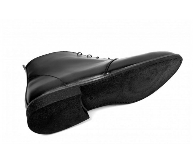 Ghete barbati office negre din piele naturala GB43NEGRU