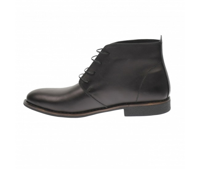 Ghete barbati office negre din piele naturala GB43NEGRU