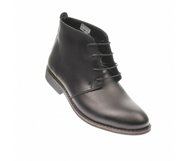 Ghete barbati office negre din piele naturala GB43NEGRU