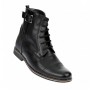 Ghete barbati casual din piele naturala, imblanite, model iarna, negru - GBOND2NC