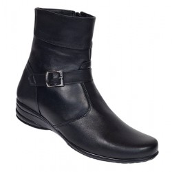 Ghete dama Marimea 39 din piele naturala cu fermoar imblanite GD156N2