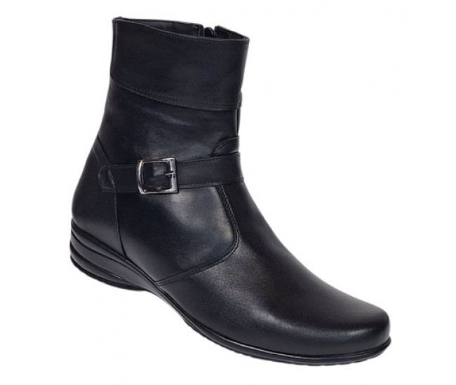 Ghete dama Marimea 39 din piele naturala cu fermoar imblanite GD156N2