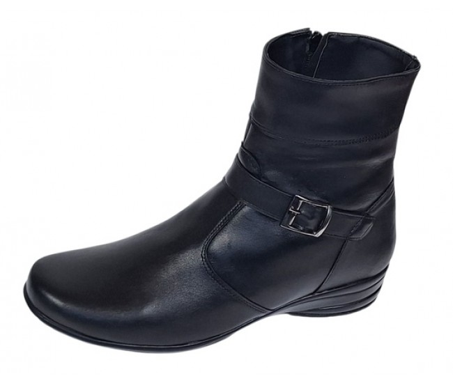 Ghete dama Marimea 39 din piele naturala cu fermoar imblanite GD156N2