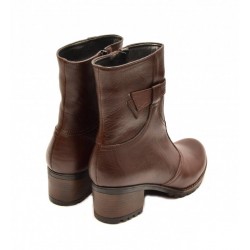 Ghete dama casual-elegante maro din piele naturala cod GD204M