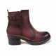Ghete dama din piele naturala, cu fermoar, IMBLANITE, MARO - GD680MARO