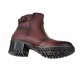 Ghete dama din piele naturala, cu fermoar, IMBLANITE, MARO - GD680MARO