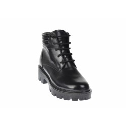 Bocanci dama imblaniti din piele naturala, cu siret - KAMELYA