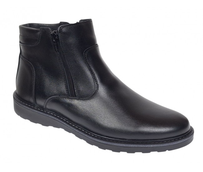 Ghete barbati casual din piele naturala cu fermoar imblanite Corsa - GF1203CSN
