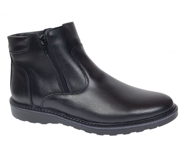 Ghete barbati casual din piele naturala cu fermoar imblanite Corsa - GF1203CSN