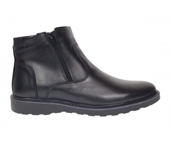 Ghete barbati casual din piele naturala cu fermoar imblanite Corsa - GF1203CSN