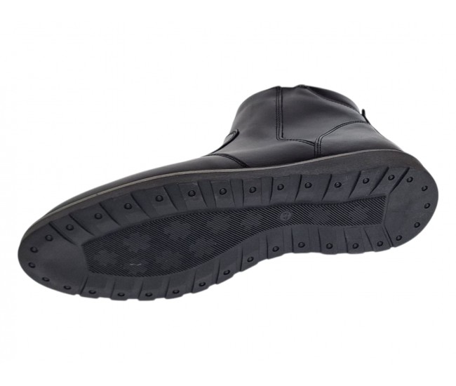 Ghete barbati imblanite cu fermoar din piele naturala – Nordvik GF1204CSN, confort elegant pentru iarna